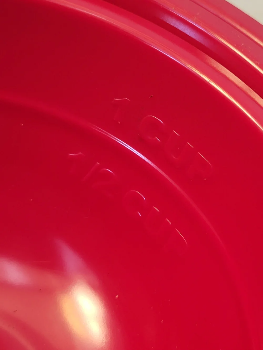 5pc Red Melamine Nesting Measuring Cup Set 1/8-2 Cup